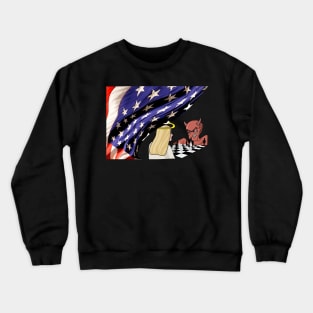 St Michael Angel Catholic Saint Archangel USA Vote United States Flag Patriot Crewneck Sweatshirt